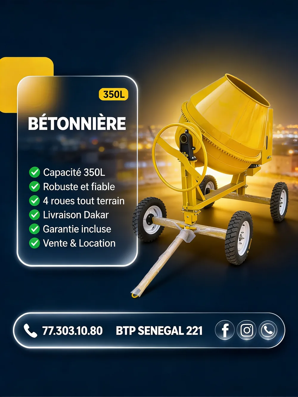 Bétonnière 350L