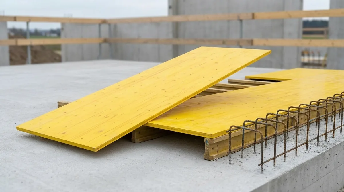 Panneaux coffrages 3m en situation sur chantier